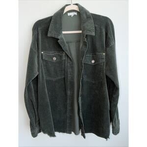 Baltic Born Women’s Corduroy Shacket Large Oatmeal Wide Wale Pockets Casual